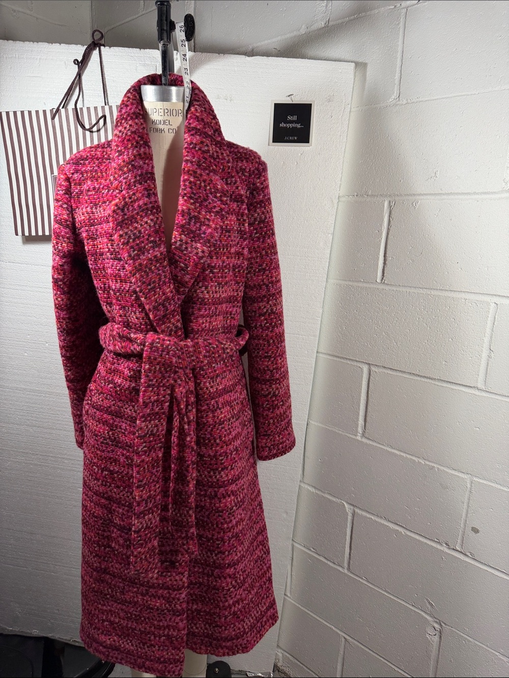 NWT Anthropologie Hutch Kat Chic Red Tweed Coat - Picture 2 of 13
